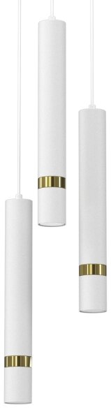 Luster na lanku JOKER 3xGU10/8W/230V biela/zlatá