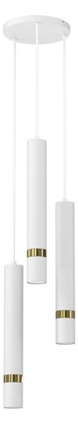 Luster na lanku JOKER 3xGU10/8W/230V biela/zlatá