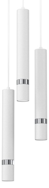 Luster na lanku JOKER 3xGU10/8W/230V biela/lesklý chróm