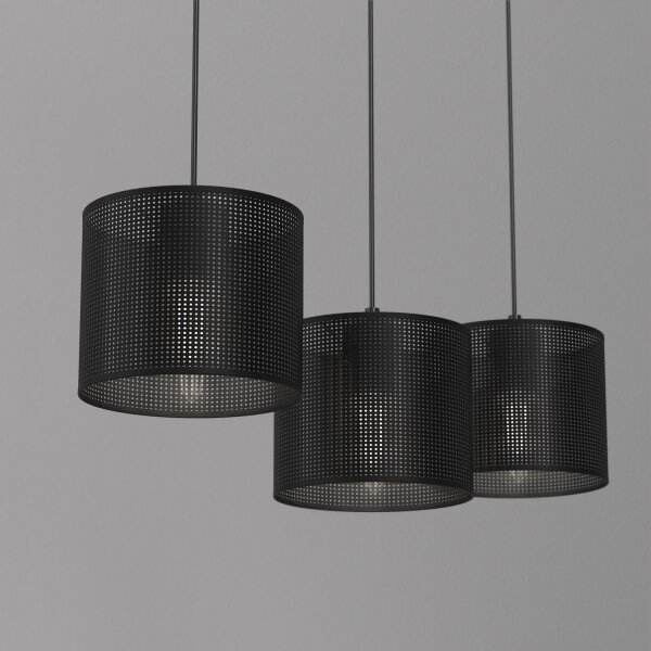 Luster na lanku LOFT SHADE 3xE27/60W/230V čierna