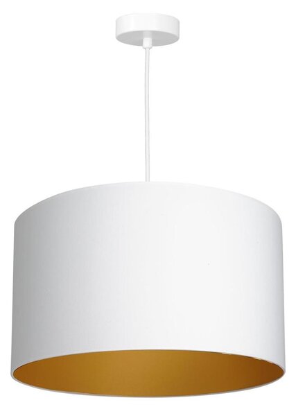 Luster na lanku ARDEN 1xE27/60W/230V pr. 40 cm biela/zlatá