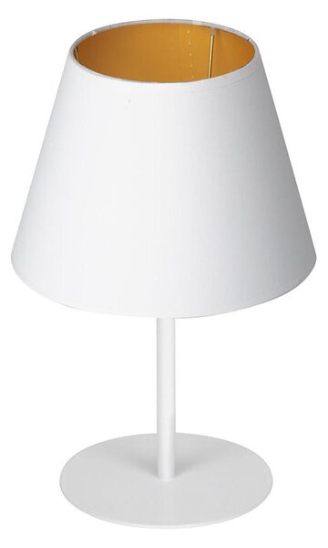 Stolná lampa ARDEN 1xE27/60W/230V pr. 20 cm biela/zlatá