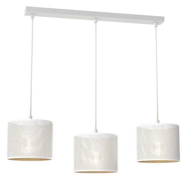 Luster na lanku LOFT SHADE 3xE27/60W/230V biela/zlatá