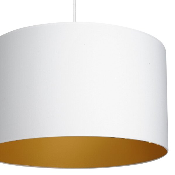 Luster na lanku ARDEN 1xE27/60W/230V pr. 40 cm biela/zlatá