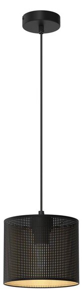 Luster na lanku LOFT SHADE 1xE27/60W/230V pr. 18 cm čierna/zlatá
