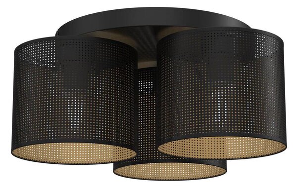 Luster prisadený LOFT SHADE 3xE27/60W/230V čierna/zlatá