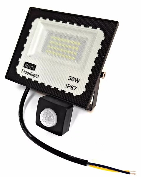 Pronett XJ4885 Halogénový LED reflektor, IP67, studená biela, 2100lm, 30W s pohybovým senzorom