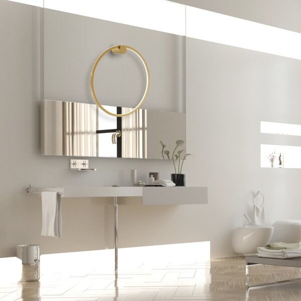 LED Nástenné svietidlo SATURNO LED/25W/230V pr. 50 cm IP44 zlatá