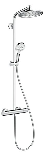 Hansgrohe Crometta S 240 1jet Showerpipe - sprchový systém s termostatom, biela-chróm 27267000