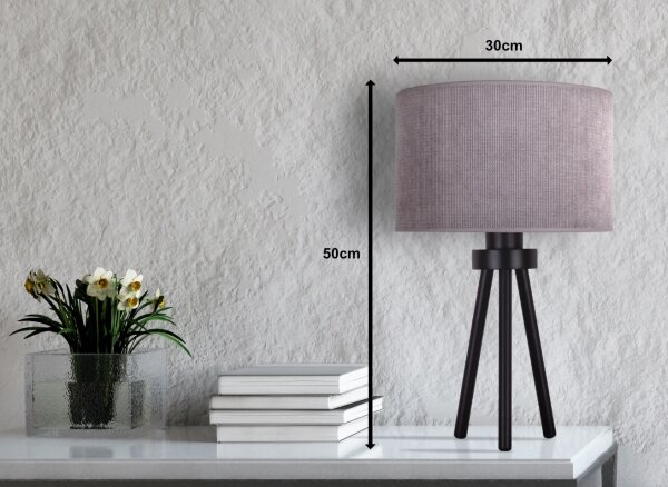 Duolla - Stolná lampa LYON 1xE27/15W/230V pr. 30 cm šedá