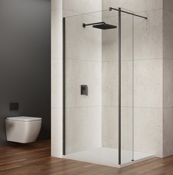 Gelco Gelco, VARIO prídavný panel 350 mm, číre sklo, čierná, GX3514