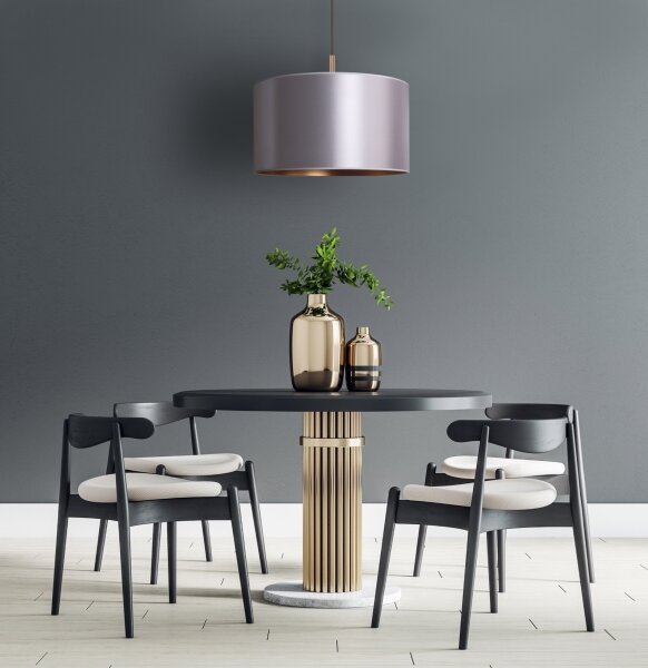 Duolla - Luster na lanku CANNES 1xE27/15W/230V pr. 45 cm strieborná/medená