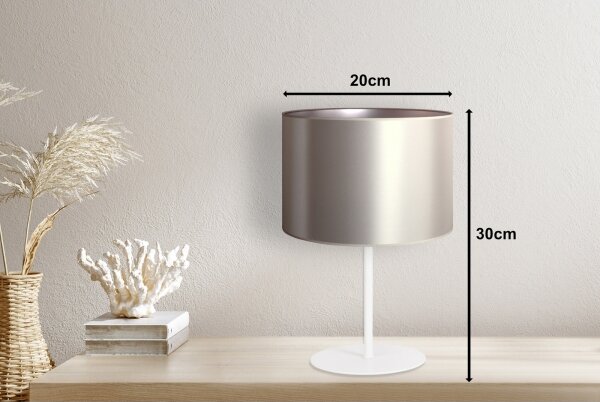 Duolla - Stolná lampa CANNES 1xE14/15W/230V pr. 20 cm strieborná/biela