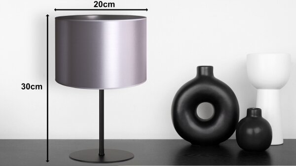 Duolla - Stolná lampa CANNES 1xE14/15W/230V pr. 20 cm strieborná/čierna