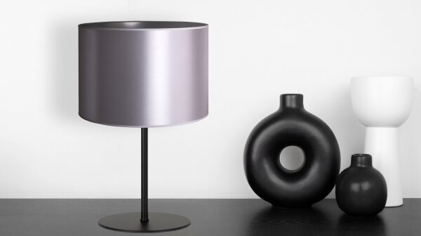 Duolla - Stolná lampa CANNES 1xE14/15W/230V pr. 20 cm strieborná/čierna