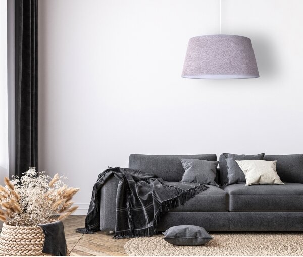 Duolla - Luster na lanku BOUCLE 1xE27/15W/230V pr. 50 cm šedá