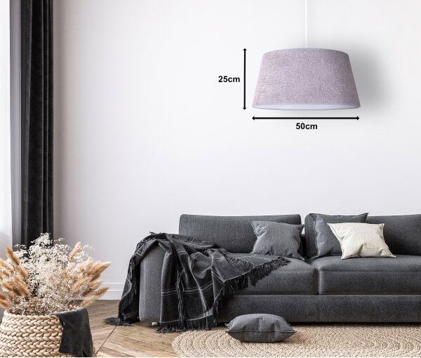 Duolla - Luster na lanku BOUCLE 1xE27/15W/230V pr. 50 cm šedá