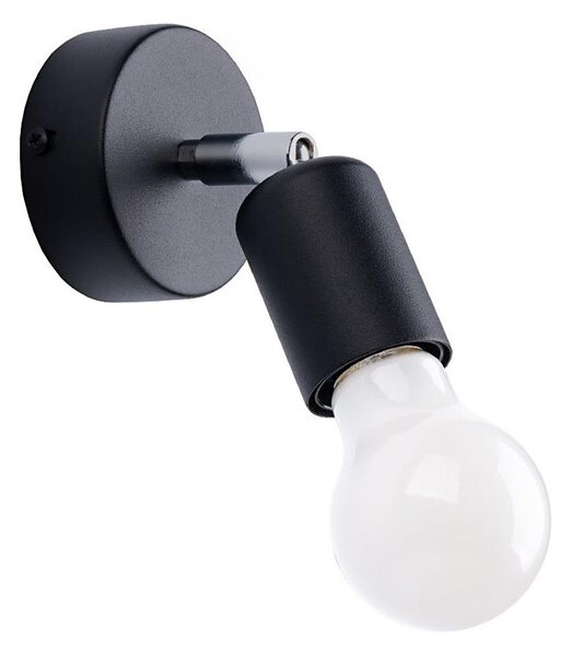 Sollux SL.1120 - Nástenné bodové svietidlo FORNES 1xE27/60W/230V čierna