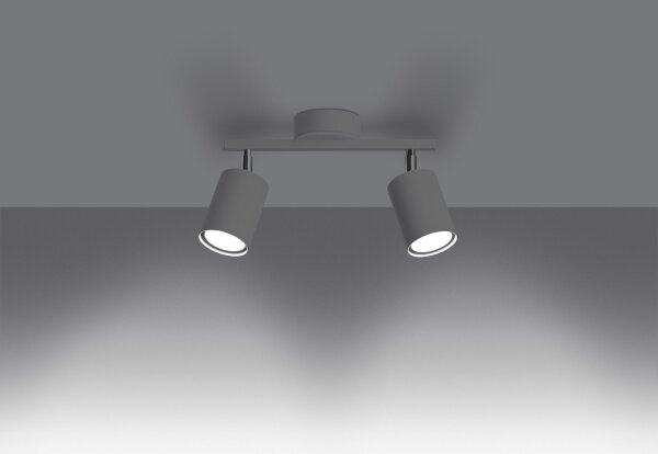 Sollux SL.1124 - Bodové svietidlo LEMMI 2xGU10/40W/230V biela