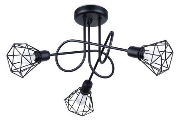Sollux SL.1109 - Luster na tyči ARTEMIS 3xE14/40W/230V čierna