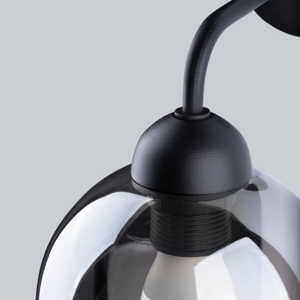 Sollux SL.1139 - Nástenná lampa ALINO 1xE27/60W/230V čierna