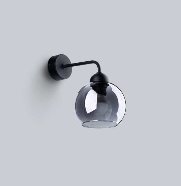 Sollux SL.1139 - Nástenná lampa ALINO 1xE27/60W/230V čierna