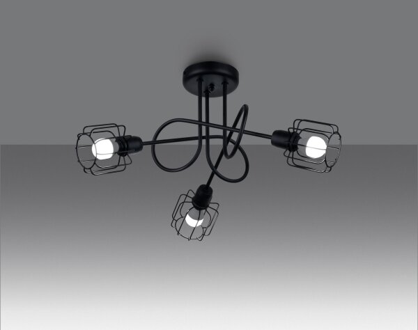 Sollux SL.1118 - Luster na tyči BELUCI 3xE14/40W/230V čierna