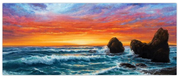 Obraz - Západ slnka (120x50 cm)