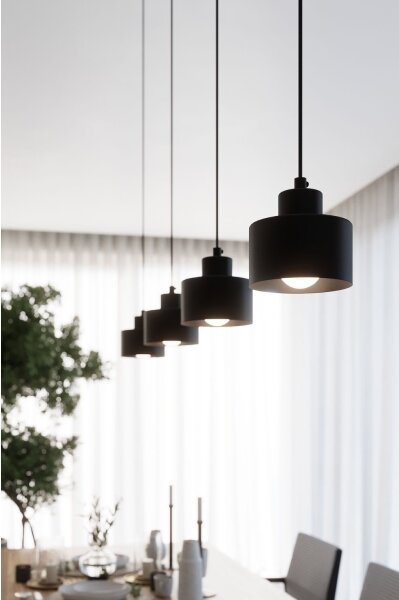 Sollux SL.1132 - Luster na lanku SAVAR 1xE27/60W/230V čierna