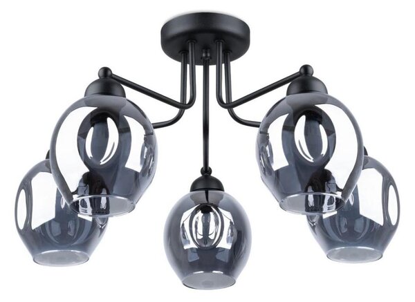 Sollux SL.1145 - Luster na tyči FILLAN 5xE27/60W/230V čierna
