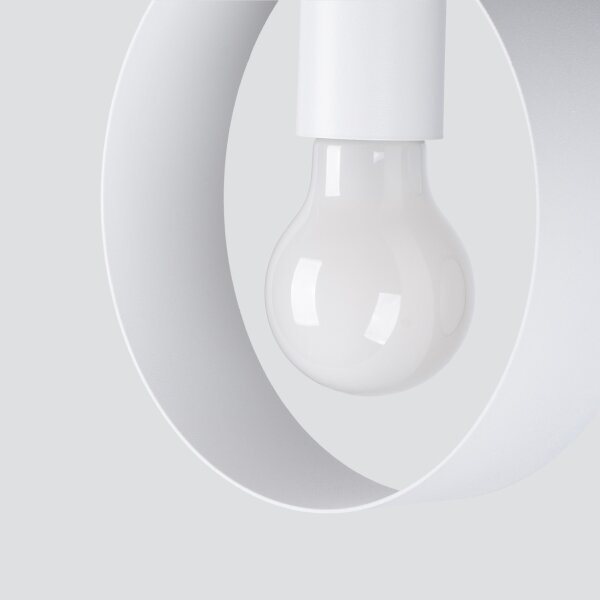 Sollux SL.1137 - Luster na lanku TITRAN 1xE27/60W/230V biela