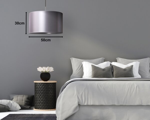 Duolla - Luster na lanku CANNES 1xE27/15W/230V pr. 50 cm strieborná