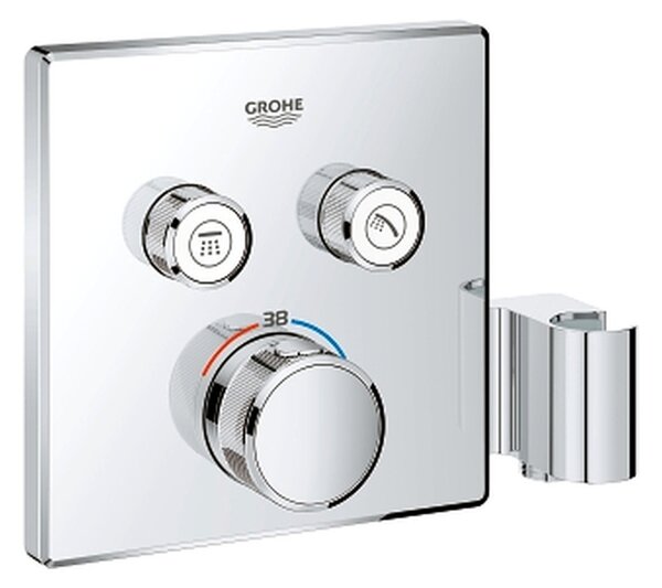 Grohe Grohtherm Smart Control - podomietkový termostat pre dva spotrebiče s integrovaným pripojením a držiakom sprchy, 29125000
