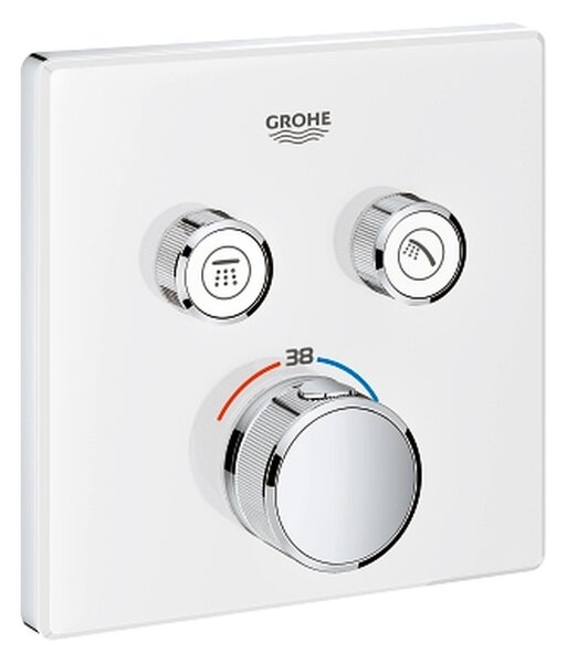 Grohe Grohtherm Smart Control - podomietkový termostat na dva spotrebiče, biela/chróm, 29156LS0
