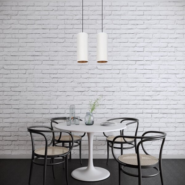 Luster na lanku AVALO 2xE27/60W/230V biela/medená