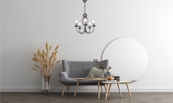 Luster na reťazi ARTHUR 5xE14/40W/230V
