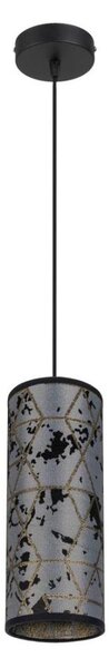 Luster na lanku AVALO 1xE27/60W/230V šedá/čierna