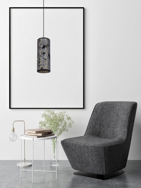 Luster na lanku AVALO 1xE27/60W/230V šedá/čierna