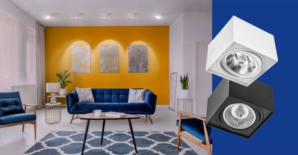Bodové svietidlo CHLOE AR111 1xGU10/50W/230V hranatý čierna