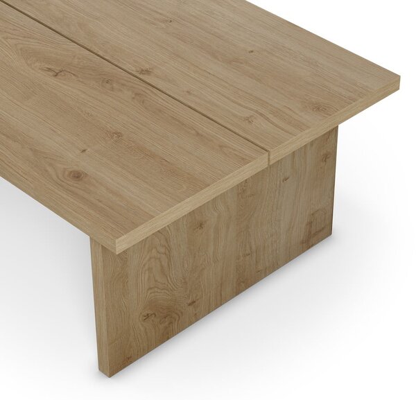 Konferenčný stolík s doskou v dubovom dekore v prírodnej farbe 70x120 cm Loana – Marckeric