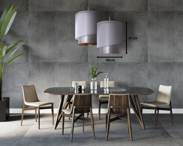 Duolla - Luster na lanku PARIS 1xE27/15W/230V pr. 40 cm strieborná/zlatá
