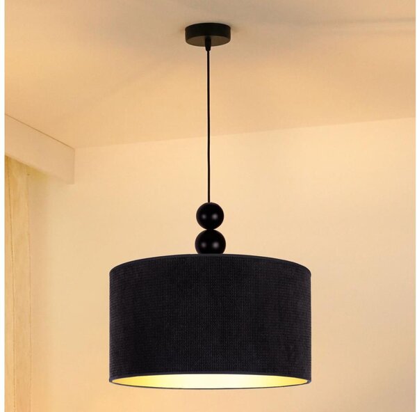 Duolla - Luster na lanku LYON 1xE27/15W/230V pr. 40 cm čierna