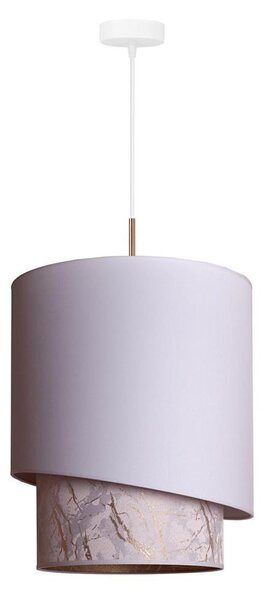 Duolla - Luster na lanku PARIS 1xE27/15W/230V pr. 40 cm biela/béžová