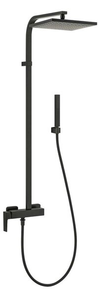 Alpi Una - Sprchová batéria nástenná, pevná sprcha + ručná sprcha – komplet, čierna matná 18SM2251 NE