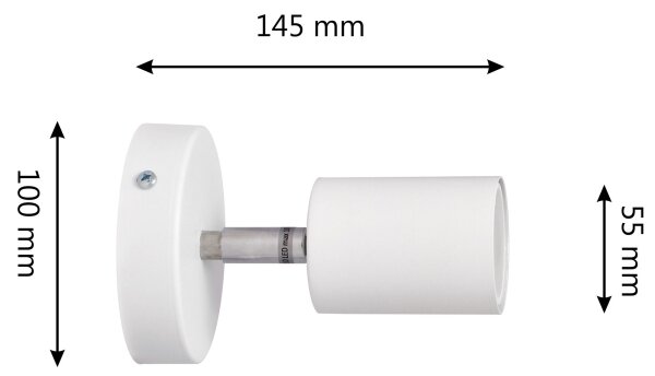 LED Nástenné bodové svietidlo TUNE 1xGU10/4,8W/230V biela