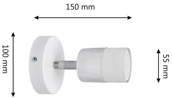 LED Nástenné bodové svietidlo TUBSSON 1xGU10/4,8W/230V biela/lesklý chróm