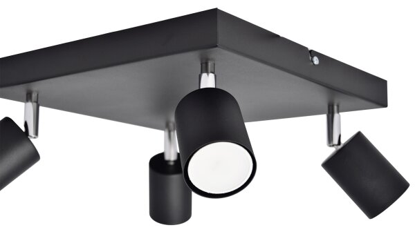 LED Bodové svietidlo TUNE 4xGU10/4,8W/230V čierna