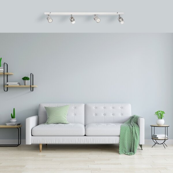 LED Bodové svietidlo TUBSSON 4xGU10/4,8W/230V biela/lesklý chróm
