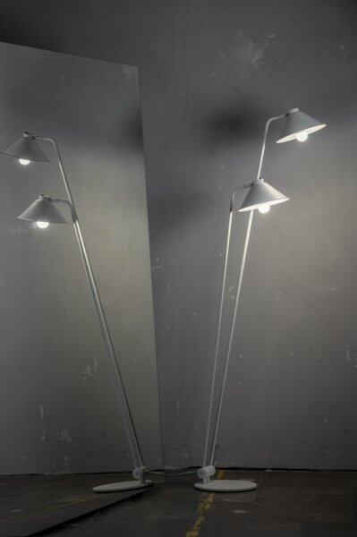 Argon 7074 - Stojacia lampa GABIAN 2xE27/15W/230V biela