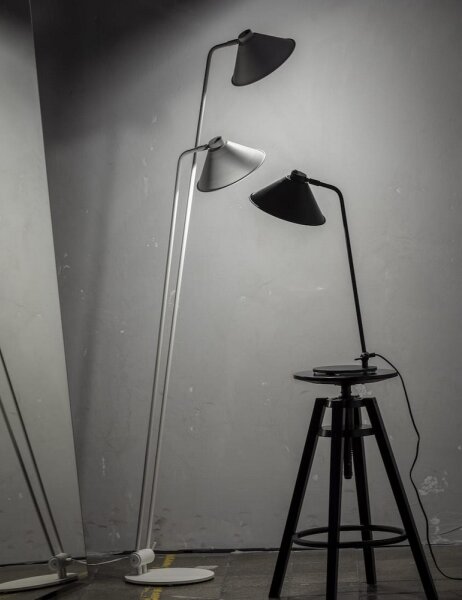 Argon 7074 - Stojacia lampa GABIAN 2xE27/15W/230V biela